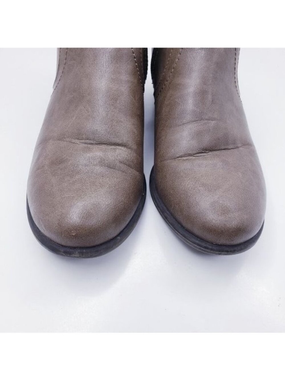 Unisa Unpatsie Brown Faux Leather Zip Up Ankle Booties Women's Size 7.5 - Picture 6 of 13